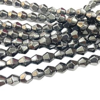 HEMATITE MELON FACETED