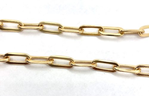 paper clip chain flat gold