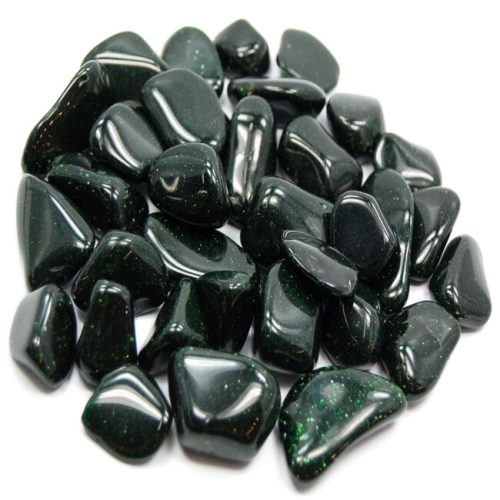 Goldstone Green tumbled stones