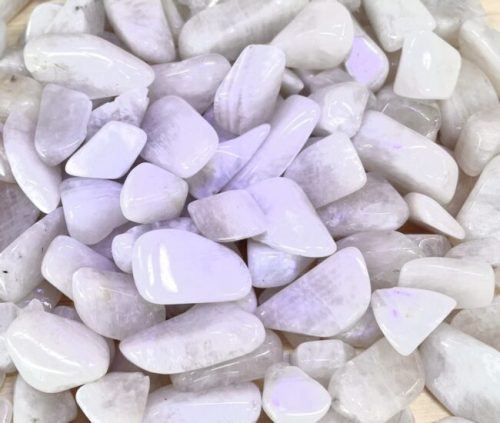 Rainbow Moonstone tumbled stones