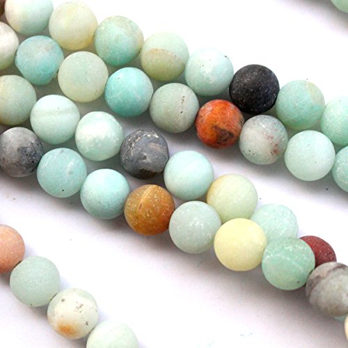 NATURAL MATTE AMAZONITE ROUNDS