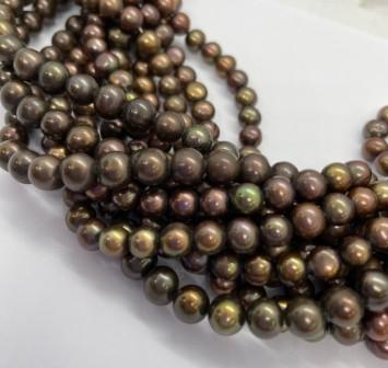 brown sphere fresh water pearls