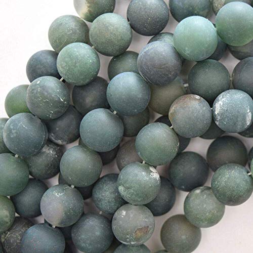 GREEN MOSS AGATE MATTE ROUNDS