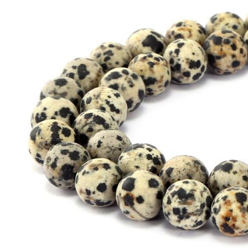 DALMATION JASPER MATTE ROUNDS