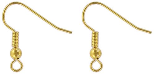 gold earwire w/ball and coil