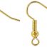 gold earwire w/ball and coil