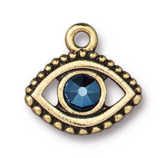 94-6826-02 EVIL EYE WITH CRYSTAL CHARM