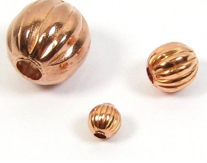 corrugated copper bead