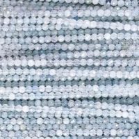 3mm faceted aquamarine