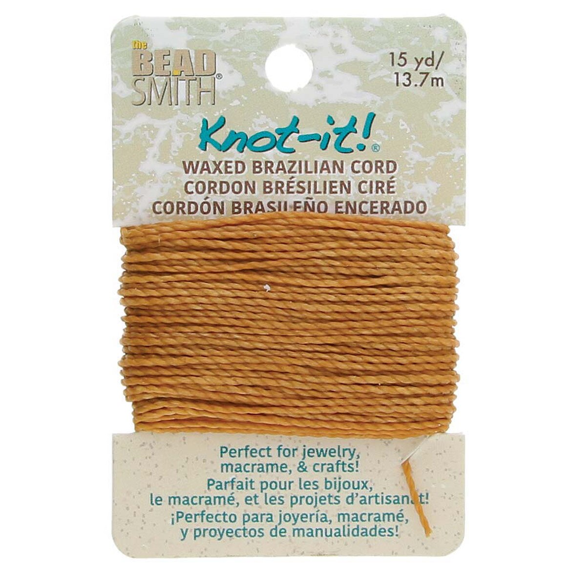 WAXED BRAZILIAN CORD - ALMOND