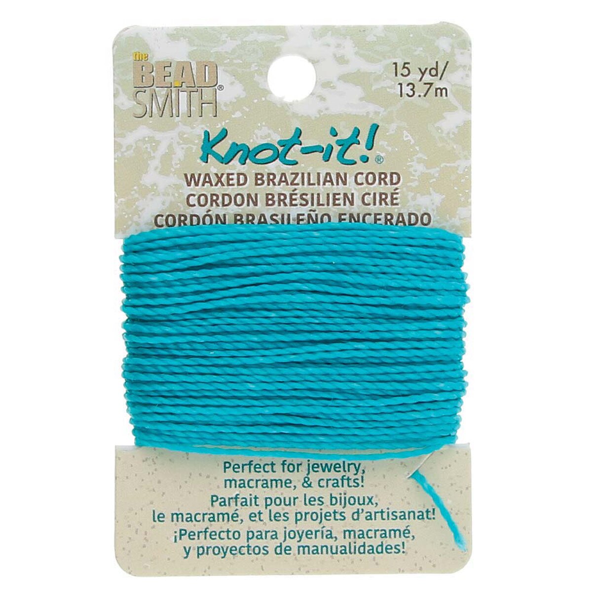 WAXED BRAZILIAN CORD - AQUA