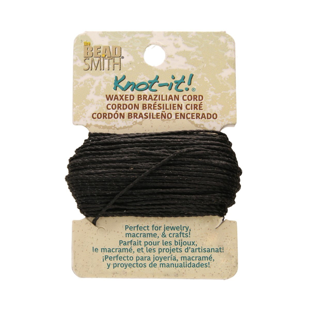 WAXED BRAZILIAN CORD - BLACK