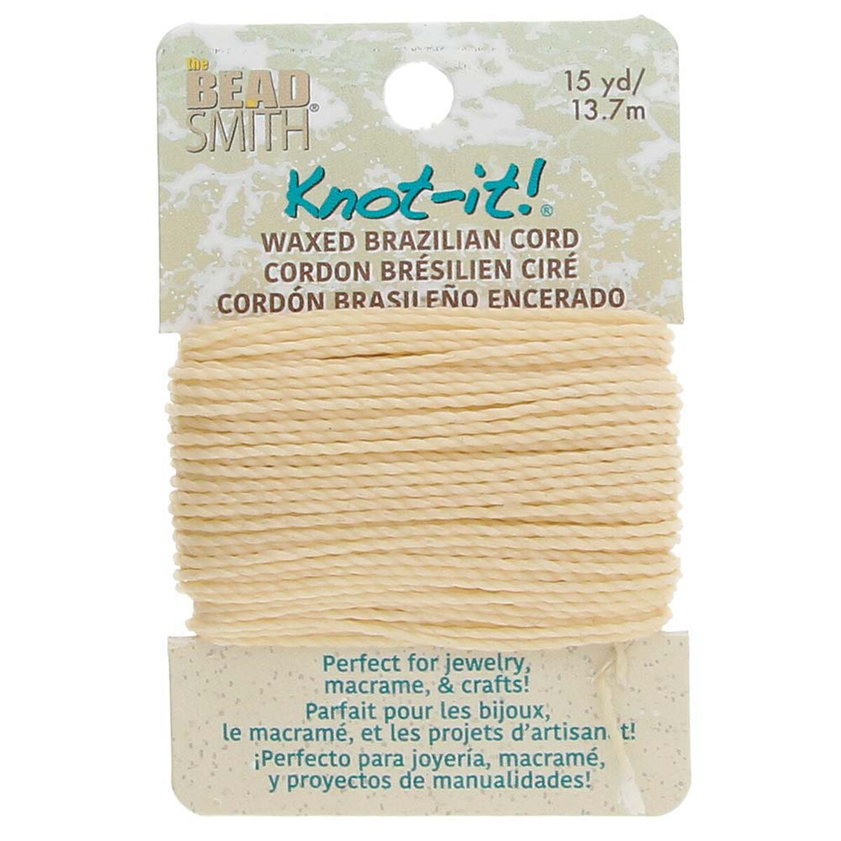 WAXED BRAZILIAN CORD - CREAM