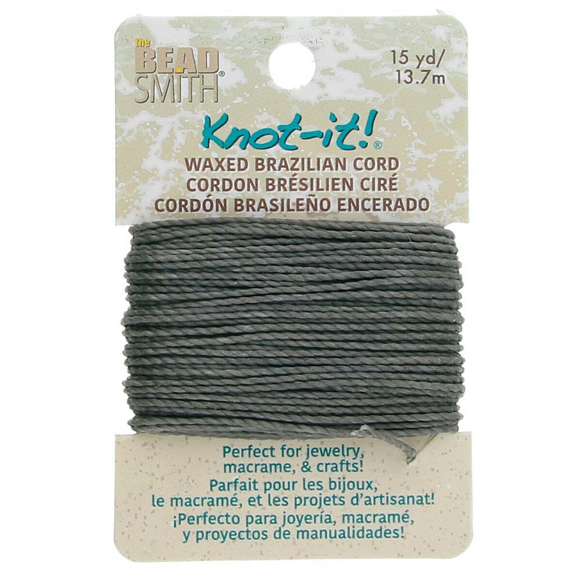 BRAZILIAN WAXED CORD - DARK GREY