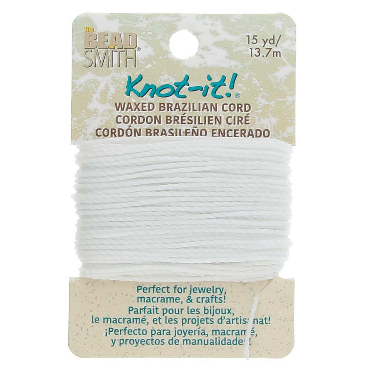 WAXED BRAZILIAN CORD - EXTRA WHITE