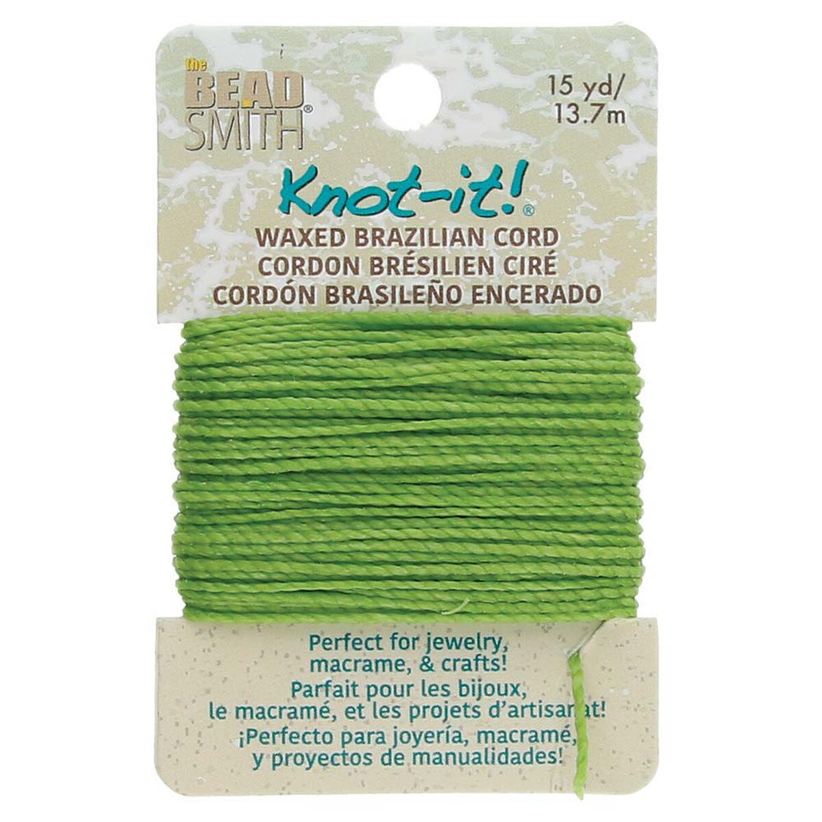 WAXED BRAZILIAN CORD - LIME