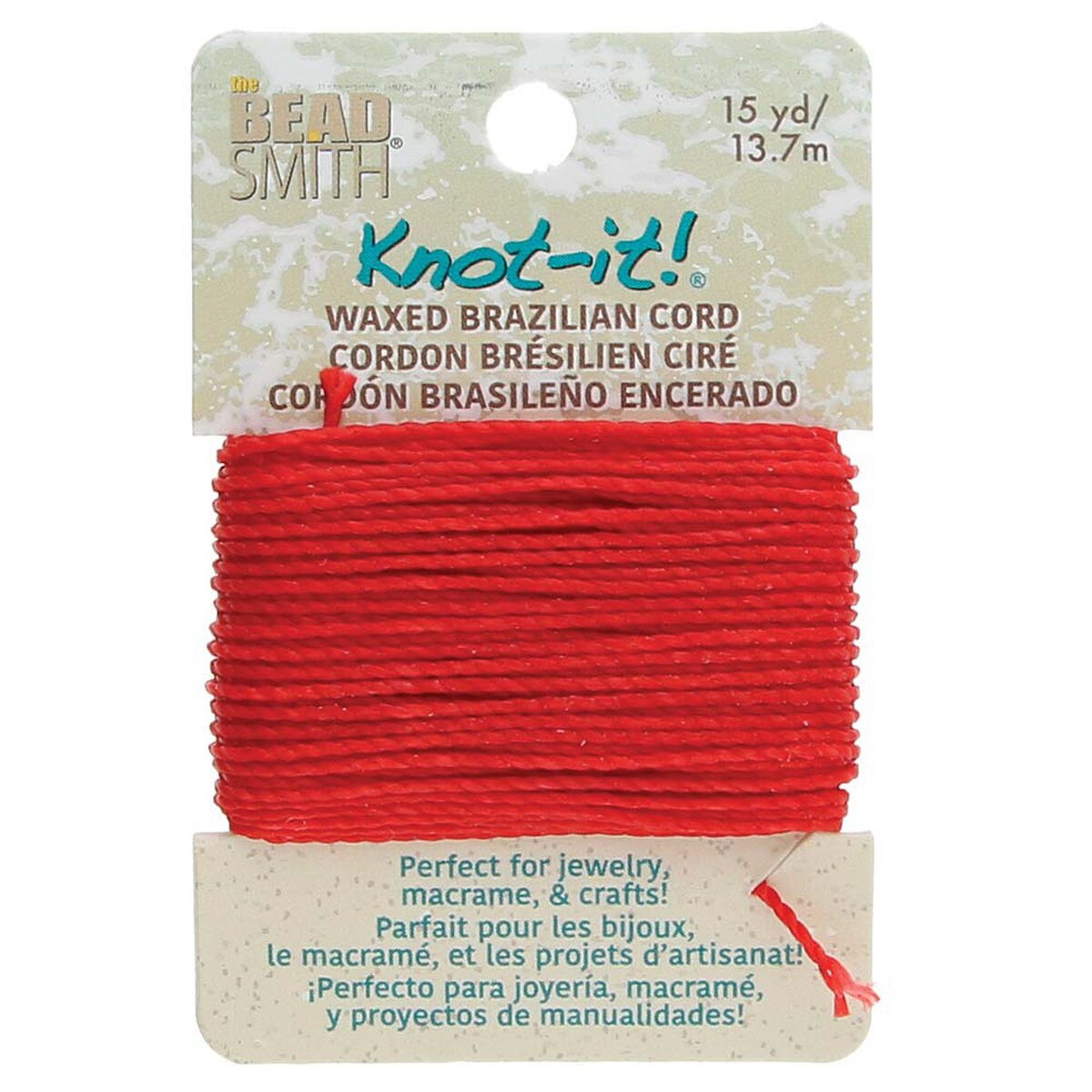 WAXED BRAZILIAN CORD - CRIMSON