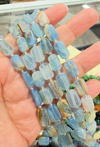 BLUE CALCITE BEADS